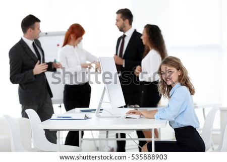 Business woman at modern office