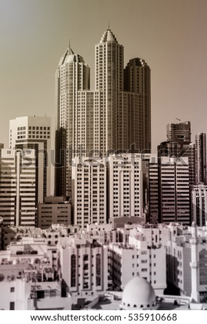 Abu Dhabi downtown in sketch style picture
