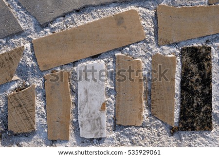 Backgrounds with pieces of stone. Close-up.