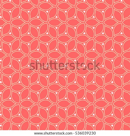 Seamless vector red and golden ornament. Modern background. Geometric pattern with repeating elements