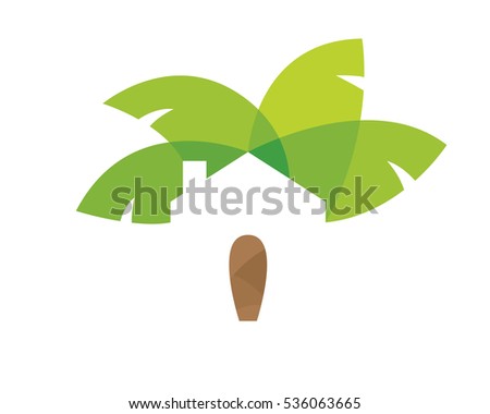 Modern Real Estate Logo - Green Tropical Estate Resort