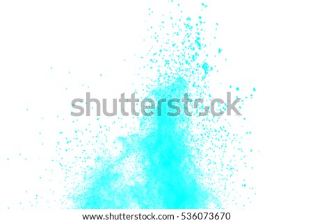 Splash of powder on white background,colorful powder explosion.