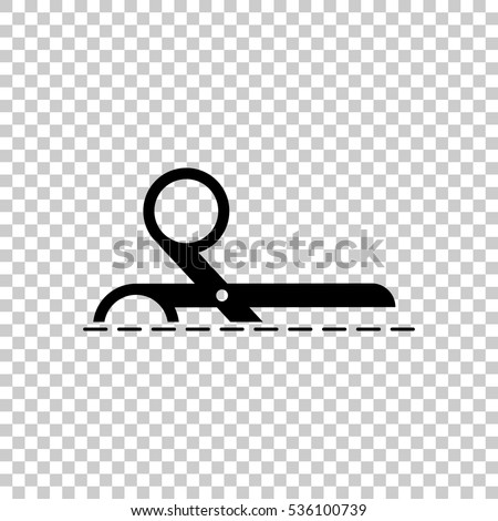 scissors icon. Black icon on transparent background.