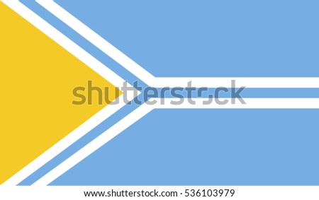 Flag of Tuva vector illustration