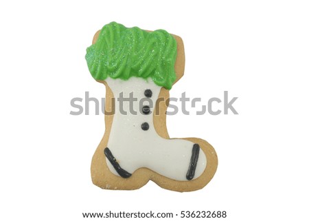 Christmas cookies isolated on white background