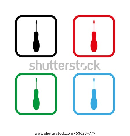 screwdriver  - color vector icon