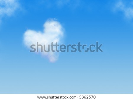 heart shaped cloud Royalty-Free Stock Photo #5362570