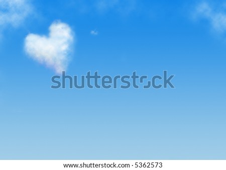 heart shaped cloud Royalty-Free Stock Photo #5362573