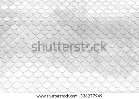 White Old Tiles Roof Background.