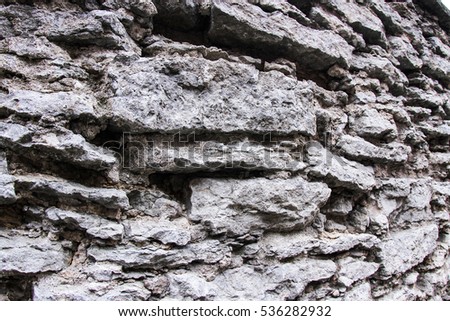 White and black stone wall