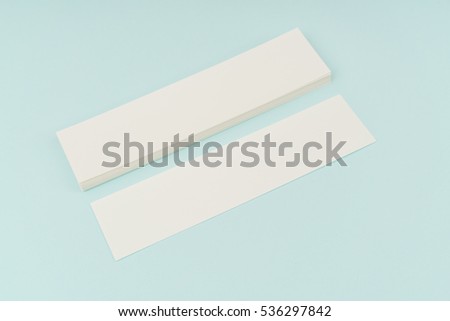Blank Gift Card on blue background