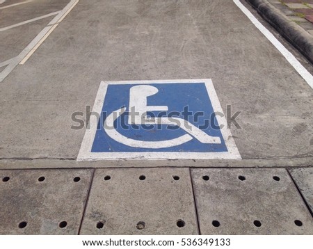 Signs for the disabled