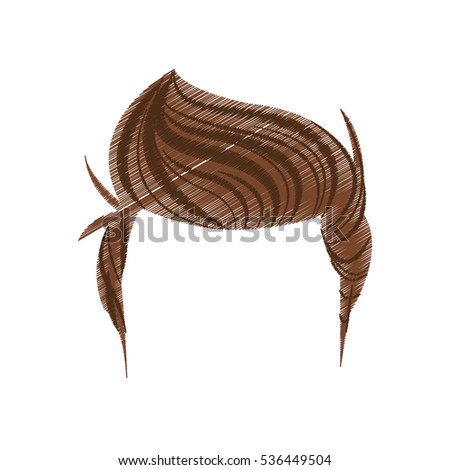 Isolated man hair design