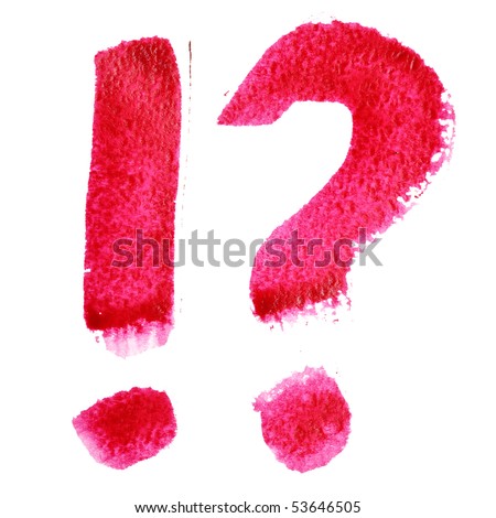 Marks - Watercolor letters isolated over the white background