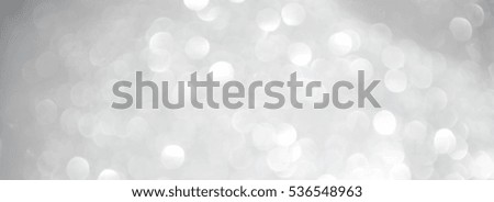 abstract white Bokeh circles Christmas background, glitter light Defocused