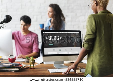 Blog Content Homepage Internet Website Concept Royalty-Free Stock Photo #536555710