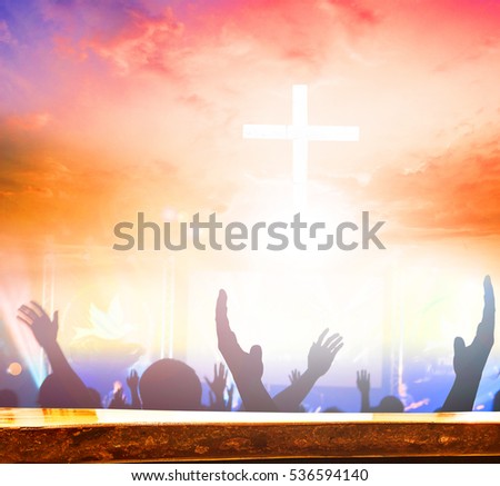 blurred christ cross background