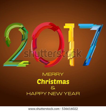 Happy New Year 2017 Background. New Year and Xmas Design Element Template. 