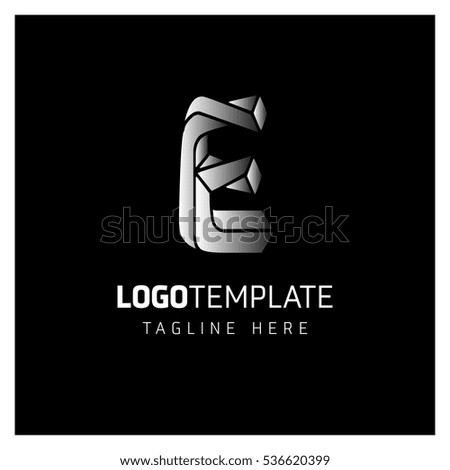 Vector Letter E Business Luxury Logo template Calligraphy template