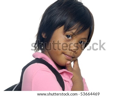 Picture of a funny schoolgirl
