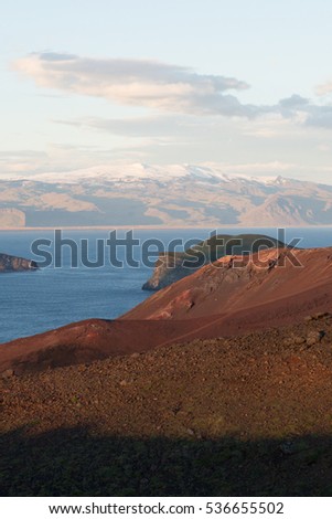 Photo of the Rocks and the coast at vestmannaeyjar island