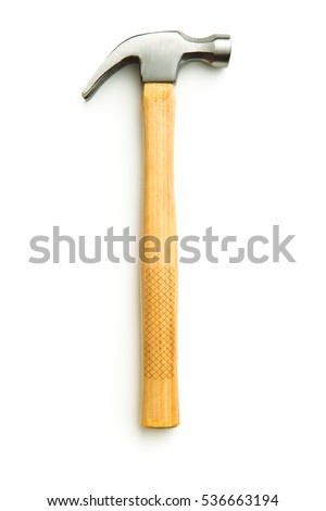 The claw hammer isolated on white background. Royalty-Free Stock Photo #536663194