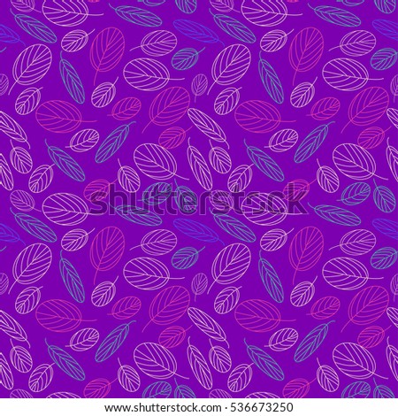 Seamless decorative template texture with leaves