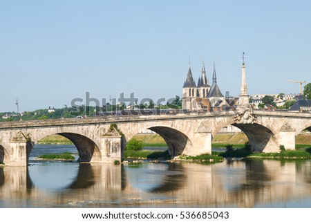 Blois, France: Along the route of the castles on the Loire River - Ville de Blois Royalty-Free Stock Photo #536685043