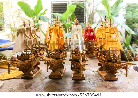 Brig gold Trading as close to the wind Greeting the wealthy have money, abundance, prosperity. isolated on white background. This has clipping path.