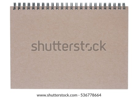 Isolated brown notebook with ring binder