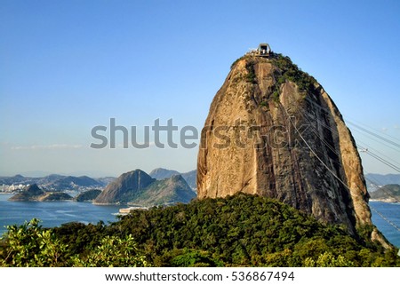 Sugarloaf Mountain (Pao de Acucar) in Rio de Janeiro Brazil 