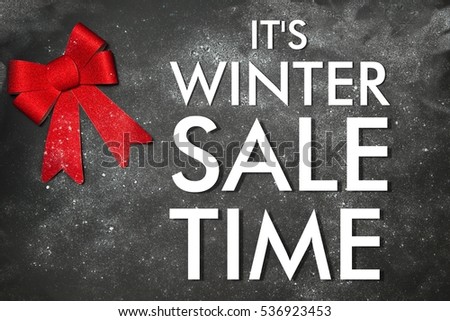 Decoration with text IT'S WINTER SALE TIME