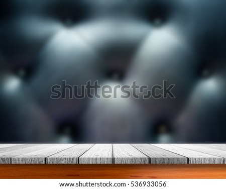 wooden tabletop with blurred of sofa background use for products display                      