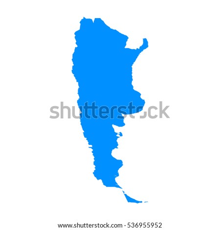 High detailed blue map of Argentina. Vector illustration eps 10.