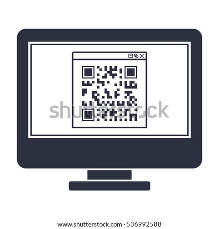 Isolated qr code and computer design