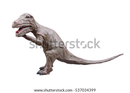 Cute T-rex on white background 