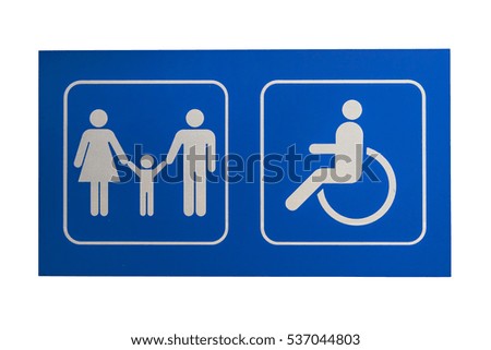 isolated the disabled sign
