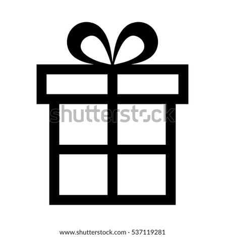 gift box with bow icon image vector illustration design 