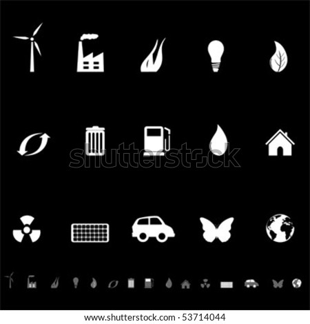 Ecology and environmental friendly symbols icon set