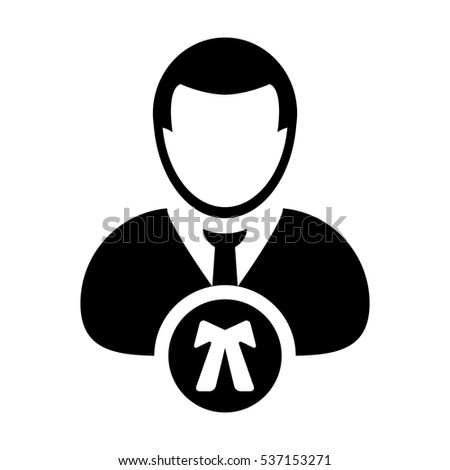 Advocate & Lawyer Person Profile Avatar Vector Icon illustration
