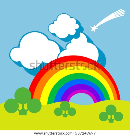 Landscape Rainbow Background