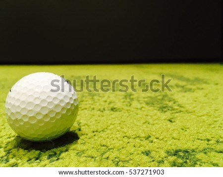 A golf closeup on the green floor for background