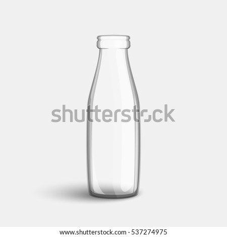 Glass bottle. Isolated on a white background. Vector illustration.
