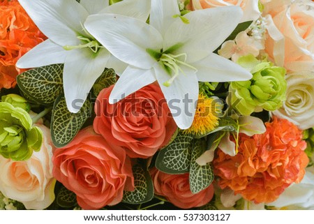 Beautiful flowers  for wedding scene