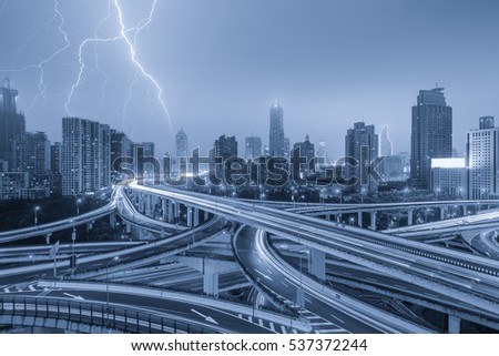 Storm in the city (shanghai)
