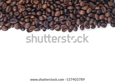 coffee beans on white