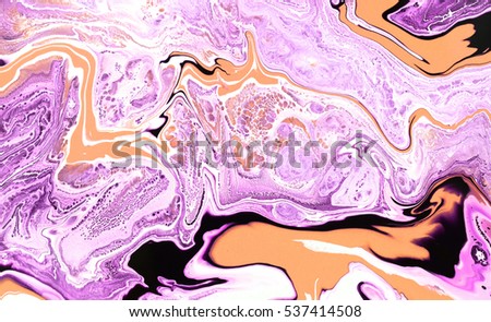 Abstract background with blots and spreads droplets of different colors on paper close-up, filter