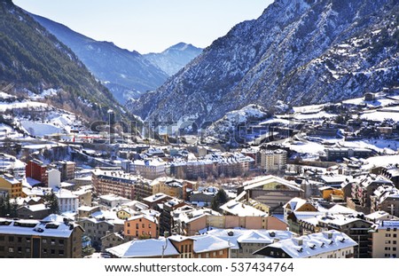View of Encamp. Andorra  Royalty-Free Stock Photo #537434764