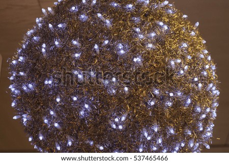 Decorative Christmas ball with shiny lights