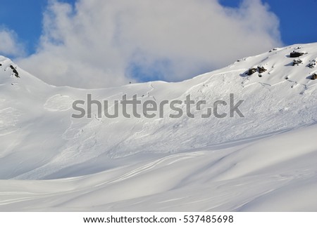 Large avalanche set by skier in Sillian